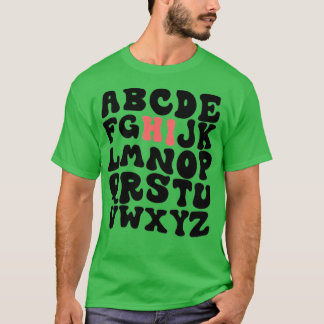 Lusnyj förk Kindergarten Hi Alphabet tillbaka till T Shirt