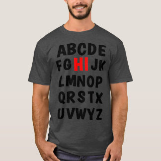 Lusnyj förk Kindergarten Hi Alphabet tillbaka till T Shirt