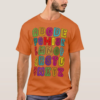 Lusnyj förk Kindergarten Hi Alphabet tillbaka till T Shirt