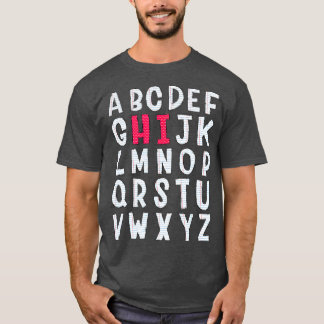 Lusnyj förk Kindergarten Hi Alphabet tillbaka till T Shirt