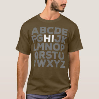 Lusnyj förk Kindergarten Hi Alphabet tillbaka till T Shirt