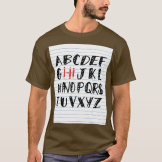 Lusnyj förk Kindergarten Hi Alphabet tillbaka till T Shirt