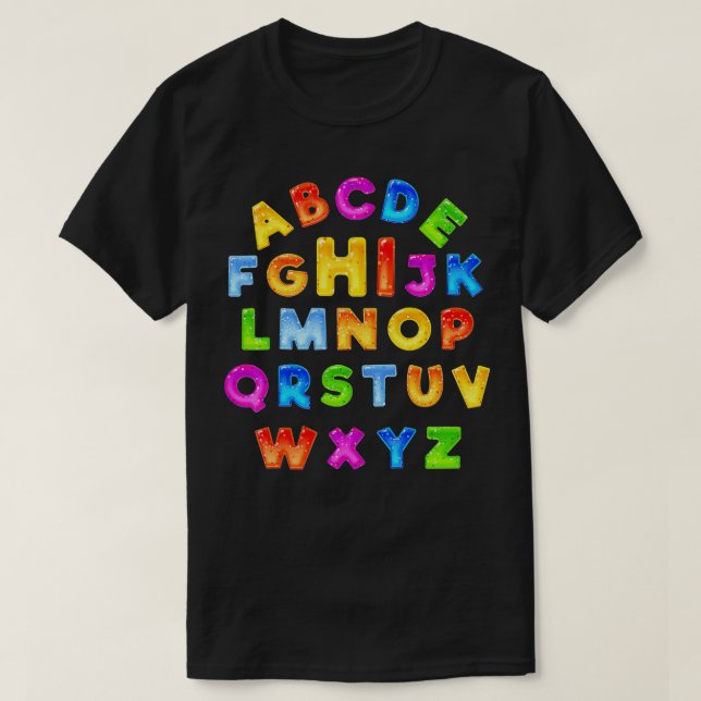 Lusnyj förk Kindergarten Hi Alphabet tillbaka till T Shirt (Design framsida)