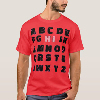 Lusnyj förk Kindergarten Hi Alphabet tillbaka till T Shirt