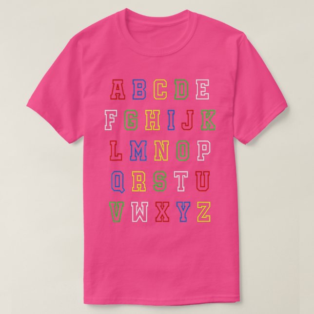 Lusnyj förk Kindergarten Hi Alphabet tillbaka till T Shirt (Design framsida)