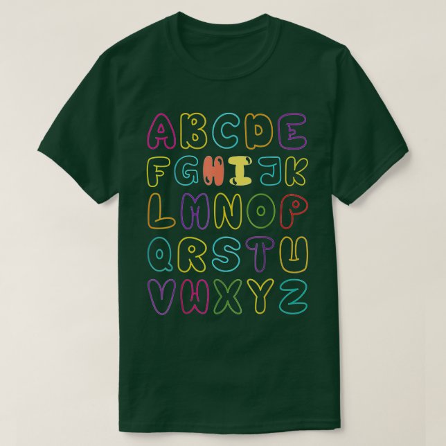 Lusnyj förk Kindergarten Hi Alphabet tillbaka till T Shirt (Design framsida)