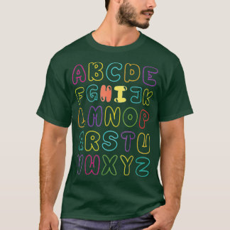 Lusnyj förk Kindergarten Hi Alphabet tillbaka till T Shirt