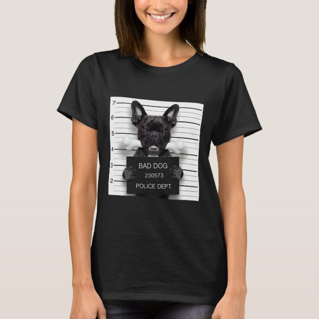 Lusnyj Fransk Bulldog Mugshot Bulldog Mobil T Shirt (Framsida)