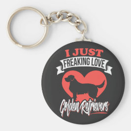 Lusnyj Freaking Kärlek My Golden Retriever Nyckelring