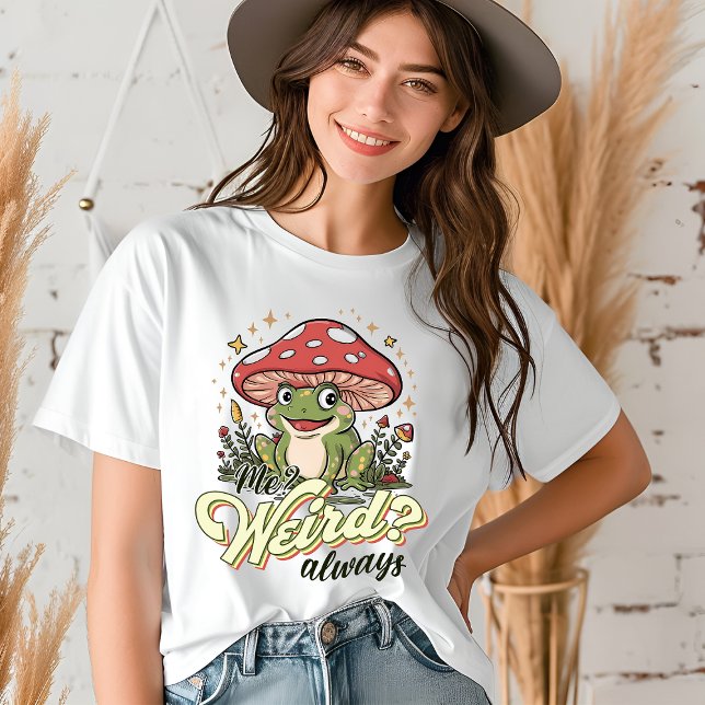 Lusnyj Frog Mushroom Cute Shy Introvert T Shirt (Skapare uppladdad)