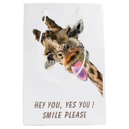 Lusnyj Gift Bag-lekfull Giraffe Smile - Anpassning