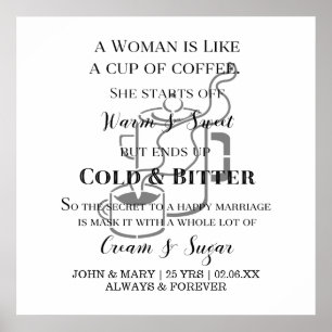 Lusnyj Giftermål gillar kaffeårsdag med Namn Poster