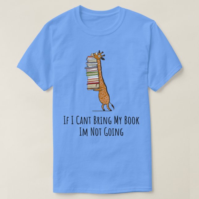 Lusnyj Giraffe Holding en stapel av Bokar om jag C T Shirt (Design framsida)