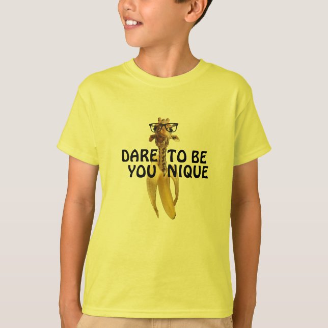 Lusnyj Giraffe Meme Go Bananas Bli unik T Shirt (Framsida)
