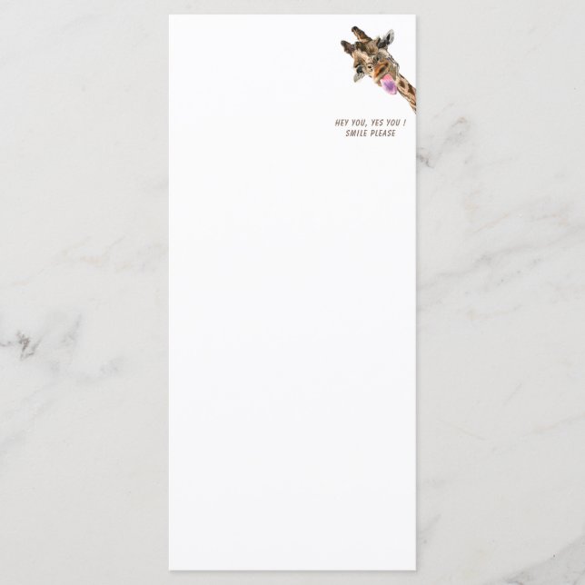 Lusnyj Giraffe Tunga Out Playful Menu Smile Meny (Framsida)