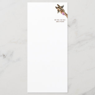 Lusnyj Giraffe Tunga Out Playful Menu Smile Meny