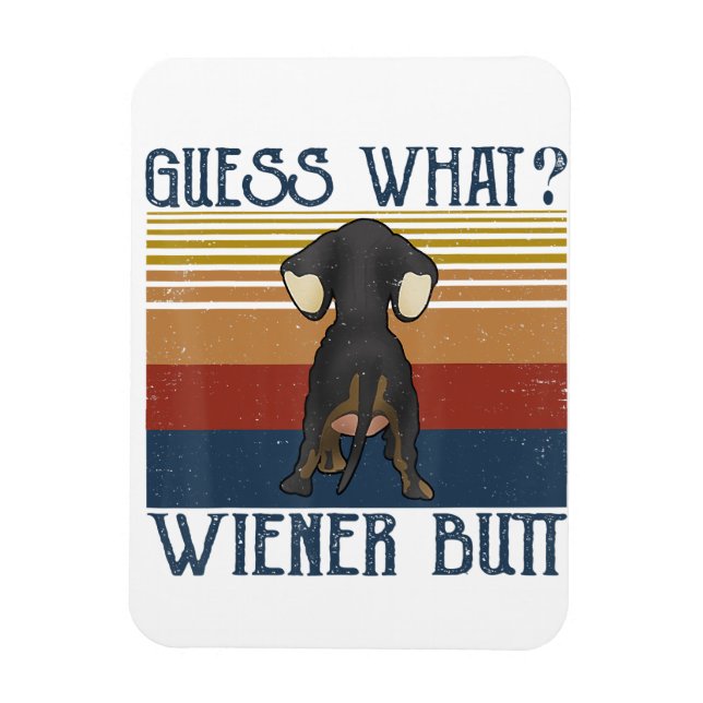 Lusnyj Gissa vad Wiener Butt Gift Dachshund Kärlek Magnet (Vertikal)
