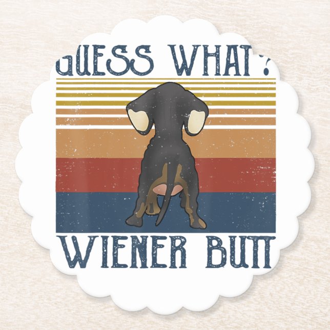 Lusnyj Gissa vad Wiener Butt Gift Dachshund Kärlek Underlägg Papper (Framsida)