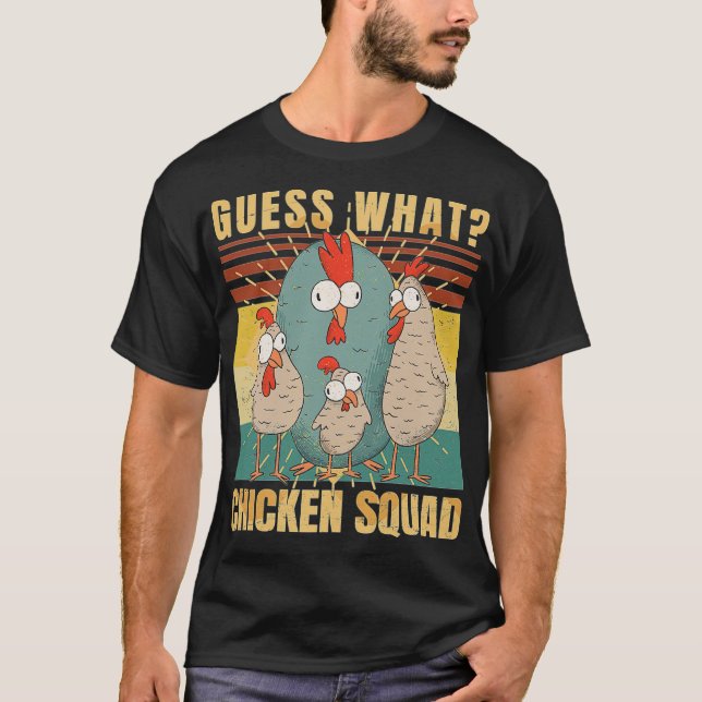 Lusnyj Gissa vilket skämt på Chicken Squad-djurets T Shirt (Framsida)