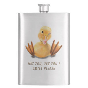 Lusnyj Gult Anka-lejd Wink Lycklig Smile Tecknad Fickplunta