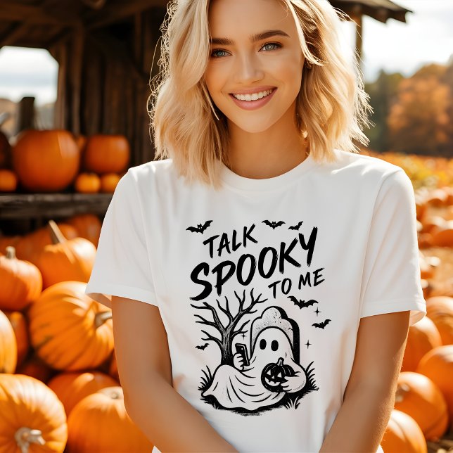 Lusnyj Halloween Tshirt - Prata med mig. T Shirt (Skapare uppladdad)