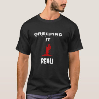 Lusnyj Halloween Zombie Creeping it Real T Shirt