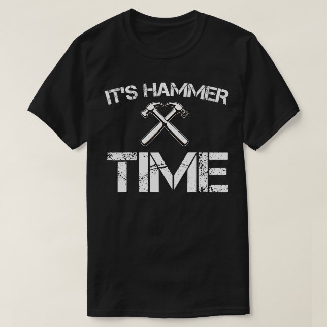 Lusnyj Hammer Time Penter Fars dag Gift T Shirt (Design framsida)