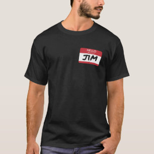 Lusnyj Hej Min Namn är Namn bricka Jim Shirt T
