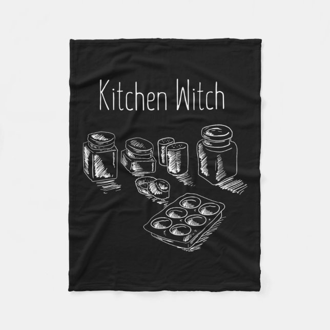 Lusnyj Herbalist Kitchen Witch Halloween Cooking C Fleecefilt (Framsidan)