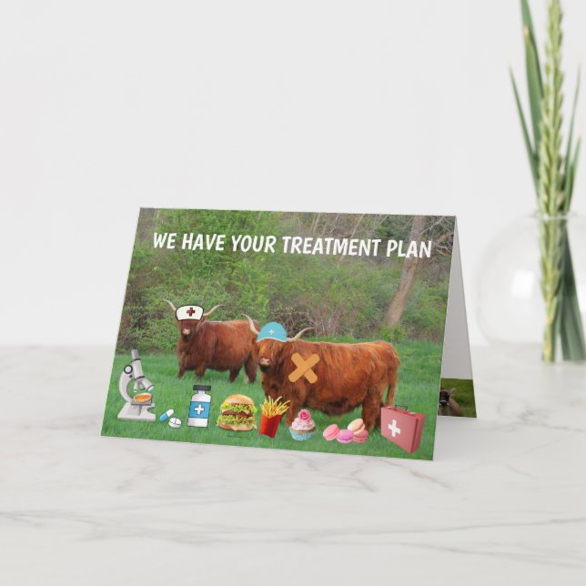 Lusnyj Highland Steer Get well Kort (Framsida)