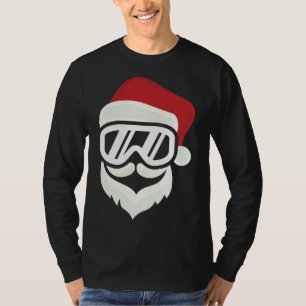 Lusnyj Hipster Santa med Ski Goggles Snowboard Gif T Shirt