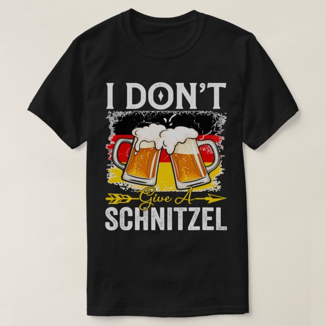 Lusnyj I Dont Ge A Schnitzel Tyskland Flagga Oktob T Shirt (Design framsida)