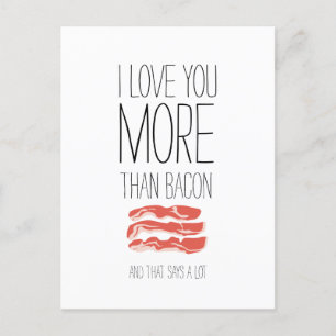 Lusnyj I kärlek är du mer än bacon Inbjudan Vykort