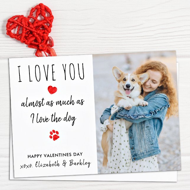 Lusnyj i Kärlek Du Hund Pet Photo Valentines day Julkort (Skapare uppladdad)