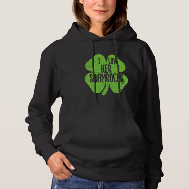 Lusnyj I Kärlek Hennes Shamrocks St patrick's day  T Shirt (Framsida)