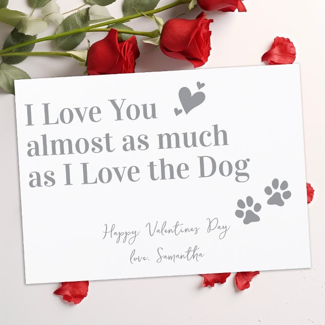 Lusnyj I Kärlek, Hund Pet Valentines day Julkort (Skapare uppladdad)