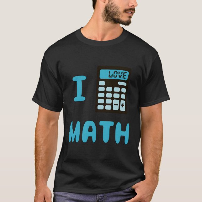 Lusnyj I Kärlek Math I Heart Math Calculator Lache T Shirt (Framsida)