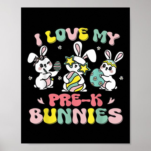 Lusnyj I Kärlek Min förk Bunnies Preschool Teacher Poster (Framsidan)