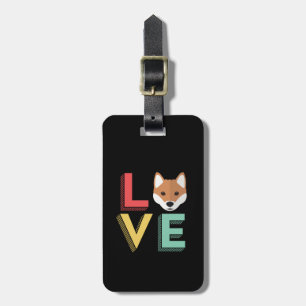 Lusnyj I Kärlek Shiba Inu I Hjärtar min Hund Puppy Bagagebricka