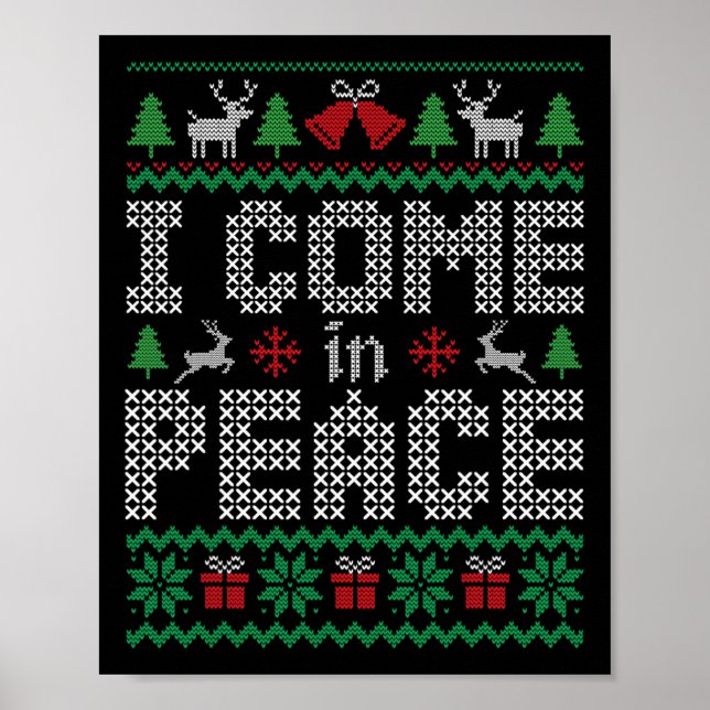Lusnyj I Kom i freds par matchande Ugly Christm Poster (Framsidan)
