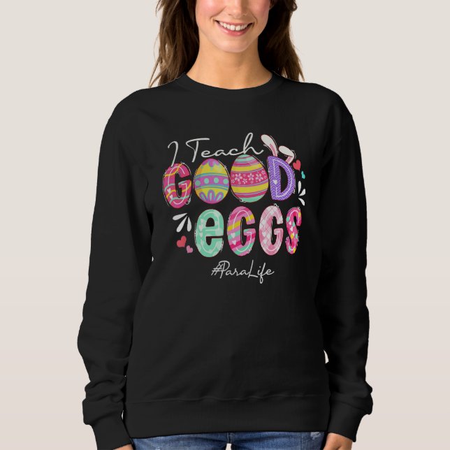 Lusnyj I Teach Bra Eggs Para Life Påsk Day Match T Shirt (Framsida)