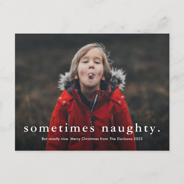 Lusnyj Ibland Naughty 3 Photo God jul Helg Vykort (Framsida)