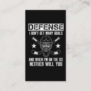 Lusnyj Ice Hockey Defenseman Goalkeeper Quote Visitkort