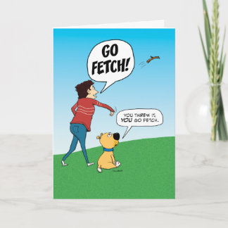 Lusnyj Ingen Fetch Hund Birthday Kort