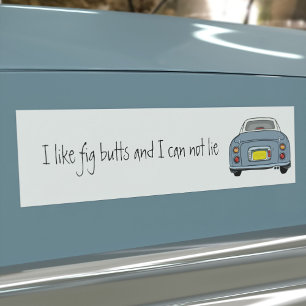Lusnyj jag gillar Lapis Grått Figaro Car Bumper St Bildekal