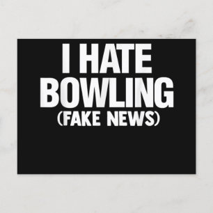 Lusnyj jag Hate Bowling Shirt Manar Women Gift Inbjudan Vykort
