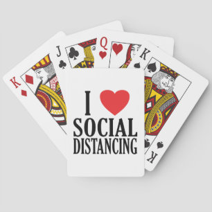 Lusnyj - Jag Kärlek Social Avstånd med ett hjärta Casinokort
