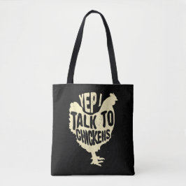 Lusnyj, jag pratar med Chickens Gift Coola Animal Tygkasse