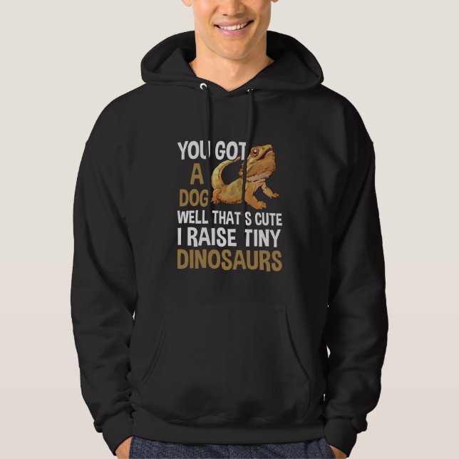 Lusnyj jag Raise Tiny Dinosaurs Bearded Dragon Pet Hoodie (Framsida)