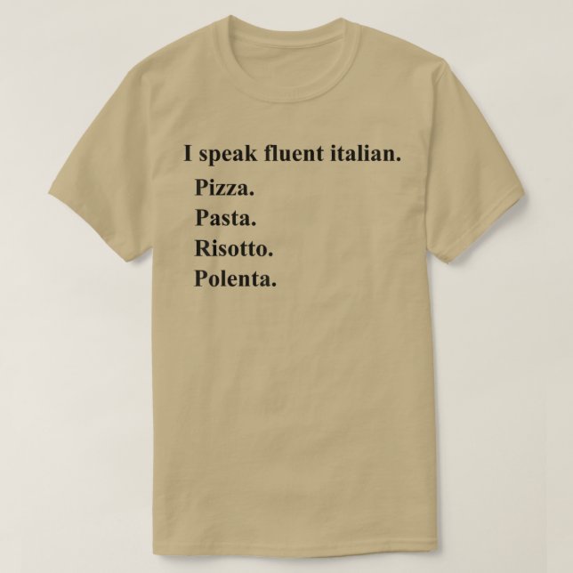 Lusnyj, jag talar flytande italienska Mat Älskare  T Shirt (Design framsida)
